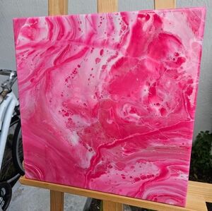 Abstract Pink Canvas Art